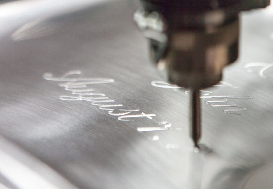 image of an engraving on a silver product - engraving information for products