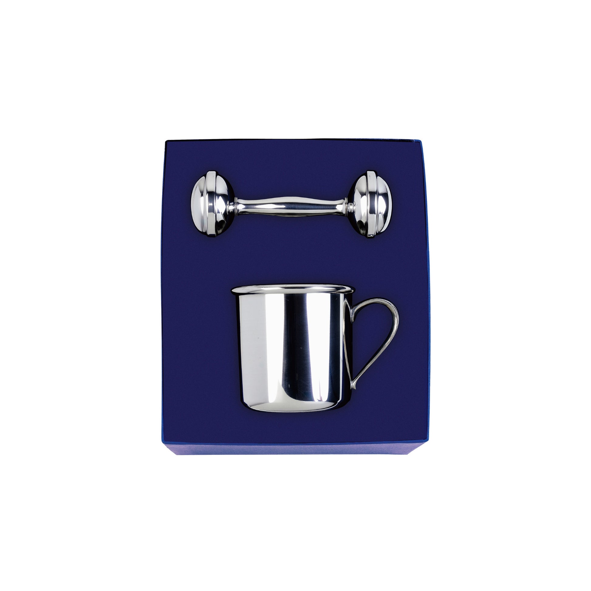 Silver Baby Cup and Rattle Gift Set - Templeton Silver
